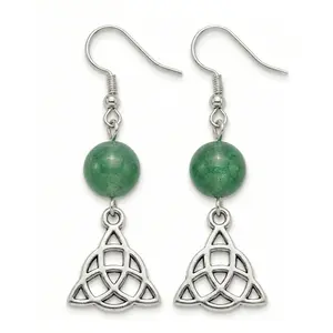 Green Aventurine Triquetra earrings