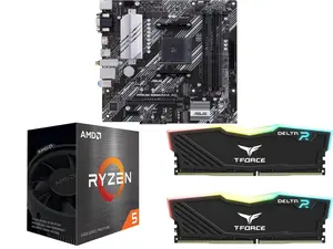Motherboard CPU Memory Combo -  ASUS PRIME B550M-A AC Bundle with  AMD Ryzen 5 5500  and Team Group TF3D416G3200HC16FDC01