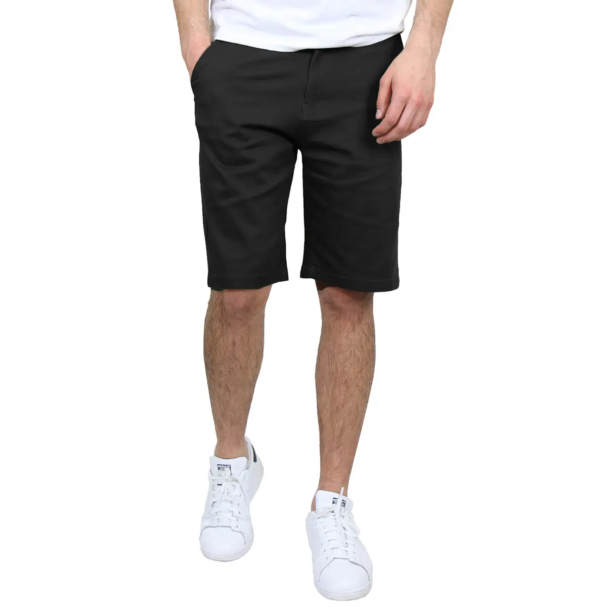 Men's 5-Pocket Flat-Front Slim-Fit Stretch Chino Shorts Men's 5-Pocket Flat-Front Slim-Fit Stretch Chino Shorts