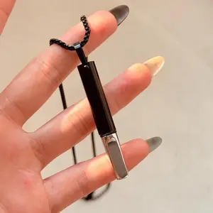 🌿 Calm Breaths, No Vape | Scented Breathing Necklace, Daily Wear Necklace, Minimalist Necklace, Handmade Necklace | Mint/Lemon/Orange | Discreet Aroma Inhale Tool | Travel-Ready, Nicotine-Free (Not a Vape)