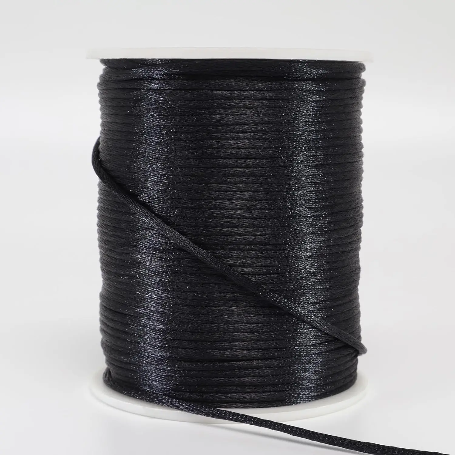 2 mm x 330 ft Satin Nylon Cord - Silky Smooth Beading Thread for Jewelry Making, Macrame, Kumihimo Craft Projects