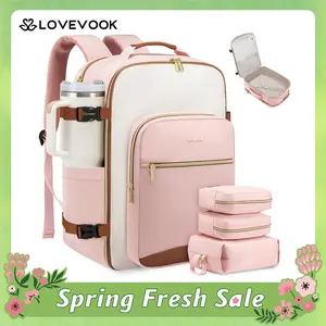 LOVEVOOK Travel Backpack for Women & Men as Personal Item Flight Approved,Large Capacity Carry on Backpack with 3 Packing Cubes and Laptop Compartment,Weekender Bag for Hiking,Overnight,TikTokShopSpringStatements