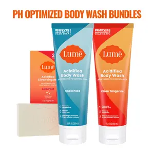 pH Optimized Body & Intimate Wash Bundles: Acidified Body Wash or Cleansing Bar Soap - Shampoo, Face, Body, and Shave Bar or Hydrating AHA Body Wash Gel. Powered by Mandelic Acid
