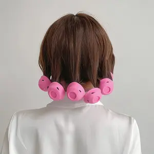 1pc/10pcs Silicone Mushroom Bell Curler Hair Perm Roller Plastic Hair Roll Magic Hair Roll