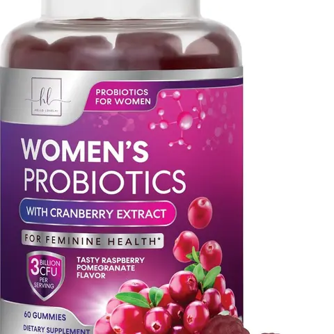 Probiotics for Women Gummies with Cranberry - 6 Premium Strains for PH Balance, Digestive Health, Vaginal & Immune Support, 3 Billion CFU, Women's Probiotic Gummy for Feminine Health - 60 & 120 Gummies Count Healthcare Fitness