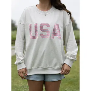 USA Patchwork Crewneck