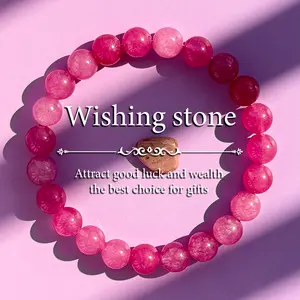 Wishing Stone Bracelet 8Mm Natural Stone Attracts Good Luck And Wealth Is The Best Choice For Gifts
