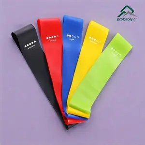 5 Counts Mini Loop Resistance Band Set With Storage Bag, Portable Stretch Exercise Bands, Flexible Home Gym Training Equipment, Ideal Gymtok Fitness Accessories For Full Body Workout instruction guide