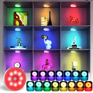 6/3 RGB Smart Cabinet Lighting, Under Cabinet Lights, Modern Mood Lighting, Adjustable Dimmer and Timer, USB Rechargeable Battery, Kitchen Shelf and Staircase Counter Tile Light, Smart Lamp, Dimmable Lighting