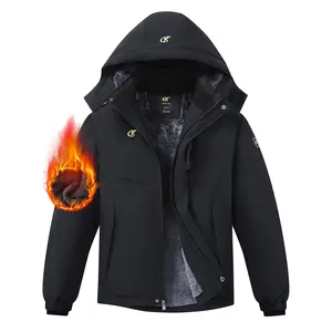Boy's Waterproof Ski Snow Jacket Hooded Fleece Windproof Winter Coat for Outdoor Activities