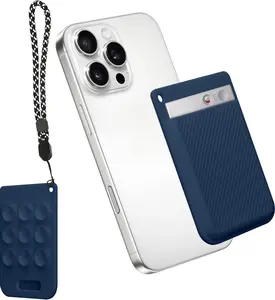 kwmobile Silicone Casing for PLAUD Note AI Voice Recorder, Suction Cup Mount Accessory, Dark Blue Protection Accessories for Electronics