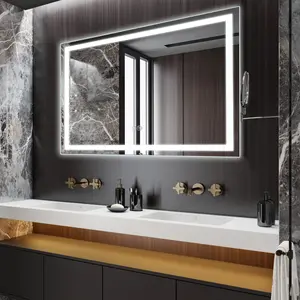 【GARVEE】LED Bathroom Mirrors with Anti-Fog, Memory Function, and Dimmable Brightness; Available in 20x28, 24x32, and 24x40 Inches for Horizontal or Vertical Wall Mounting
