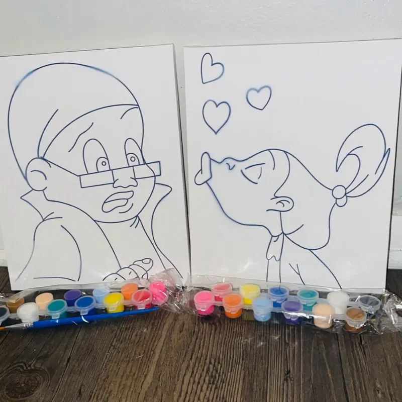 Sticky & Dojonay Paint Canvas Set