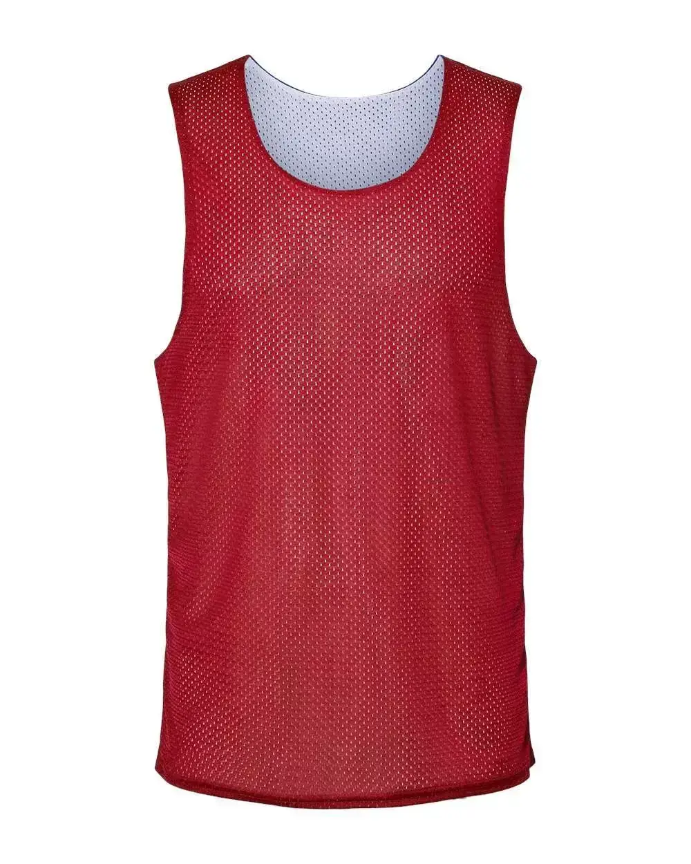 Men's Reversible Double Layer Tank Top, Athletic Fit Polyester Mesh Jersey for Basketball & Training, Double-Needle Hem, Mesh Fabric, Male, 4Xl, Multi-Size, Breathable, Sleeveless, Training Gear, Easy Screening, 2.95 Oz./Yd?, Texture Variant
