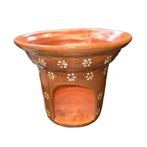 Medium Mexican Terracotta Handmade Anafre for Cooking - Ideal for Home Kitchen - Cookware - Pots