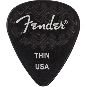 Genuine Fender Wavelength 351 Guitar Picks (6 Pack) THIN, BLACK
