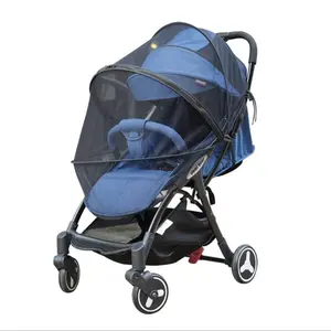 Baby Stroller Mosquito Net, Infant Newborn Full Coverage Zippered Universal High View Hand Push Cart Insect Shield, Baby Carriage Anti-Mosquito Cover