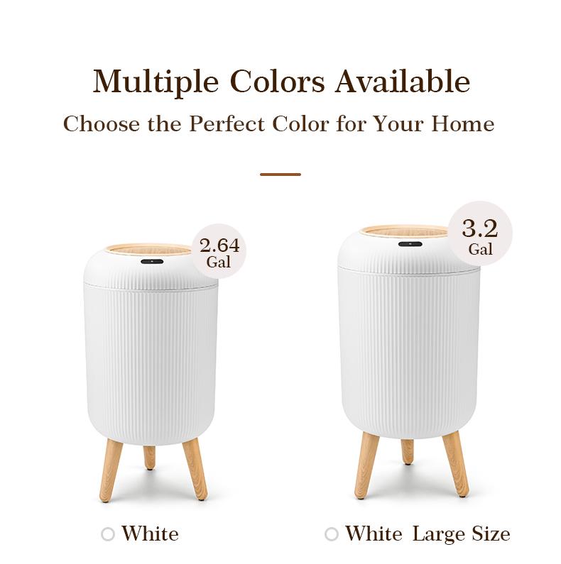 Pukomc Smart Induction Waterproof Trash Can for Bathroom, Bedroom, Office Nordic Style, Household Items Saving Space Motion Sensor Multifunctional Home Goods Environmentally Friendly Automatic