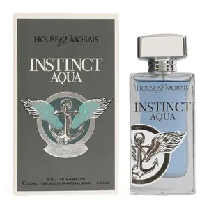 House of Morais Instinct Aqua Spray Perfume Eau de Parfum for Men 100ml Regular Edition Citrus Amber Marine Aromatic Woody Fragrance