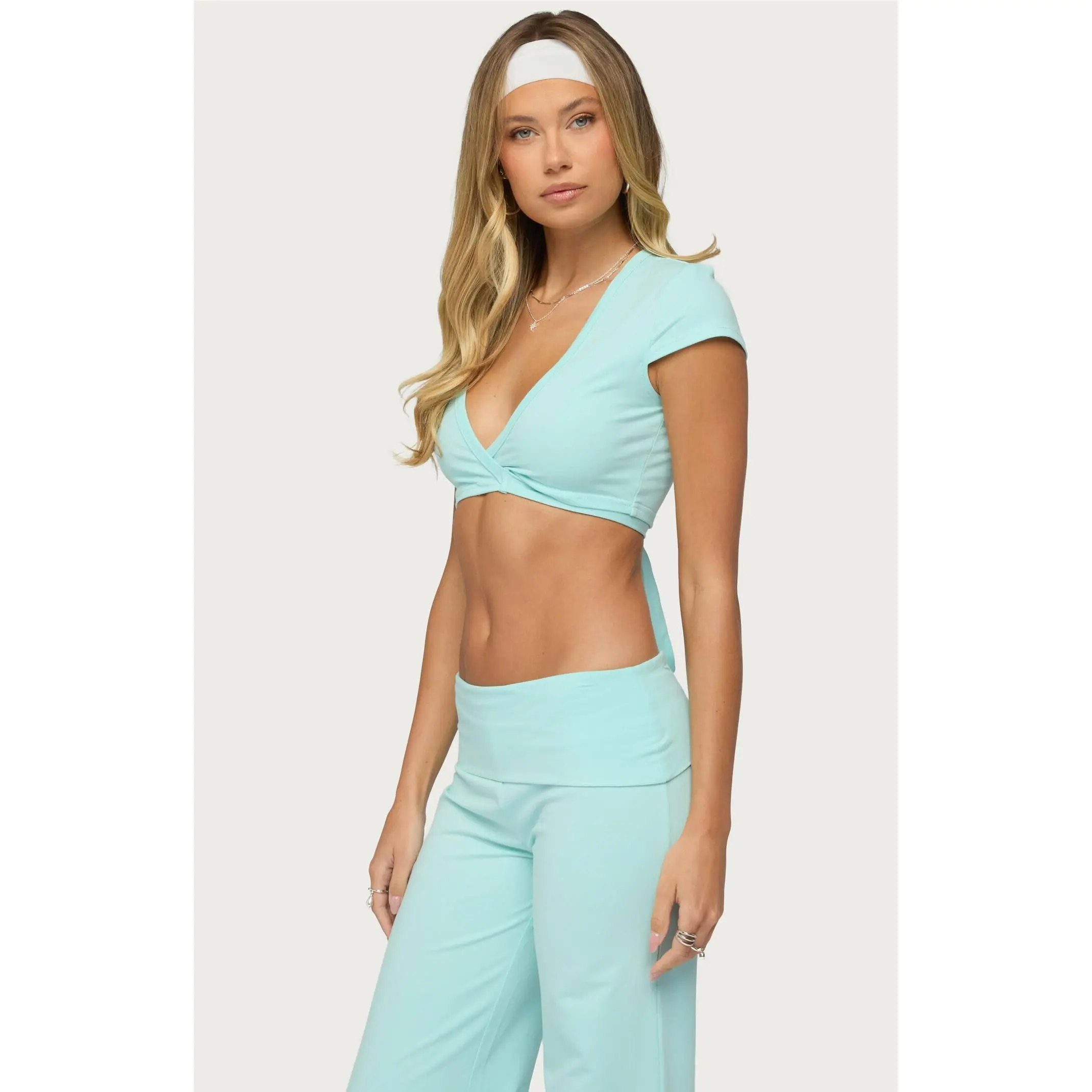Edikted Women's Laverne Wrap Cropped Top