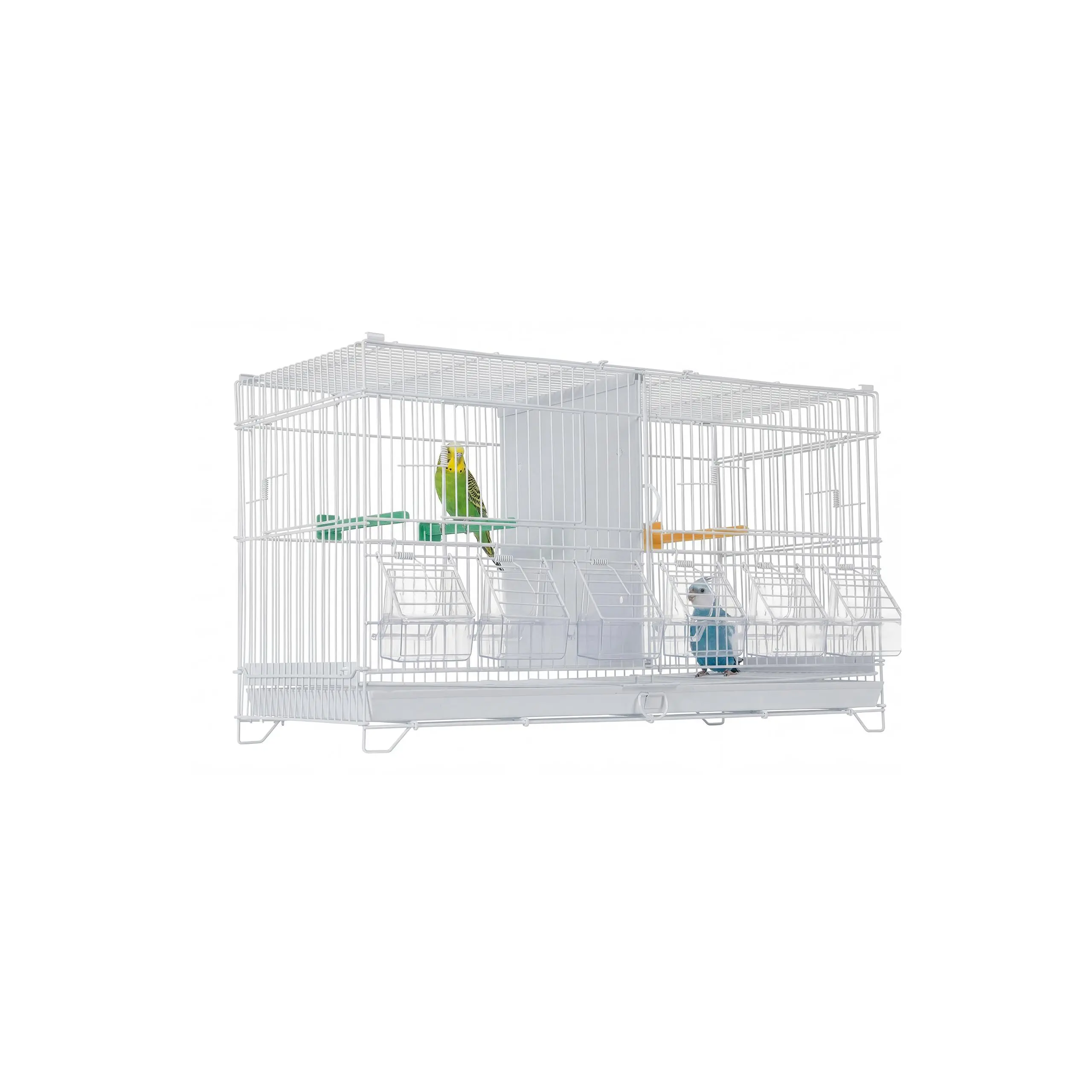 Bird cage, 23 inch stackable breeding cage, split type breeding cage with independent detachable tray, suitable for Conure、Macaw、Budgie、Cockatiel、Lovebirds、 budgerigar