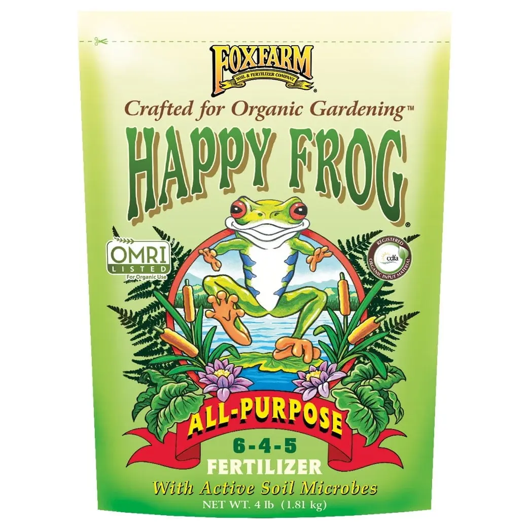 Foxfarm 7739352 Happy Frog Organic Multi-Purpose Pellet Garden Fertilizer, 4 lbs, Garden Fertilizers