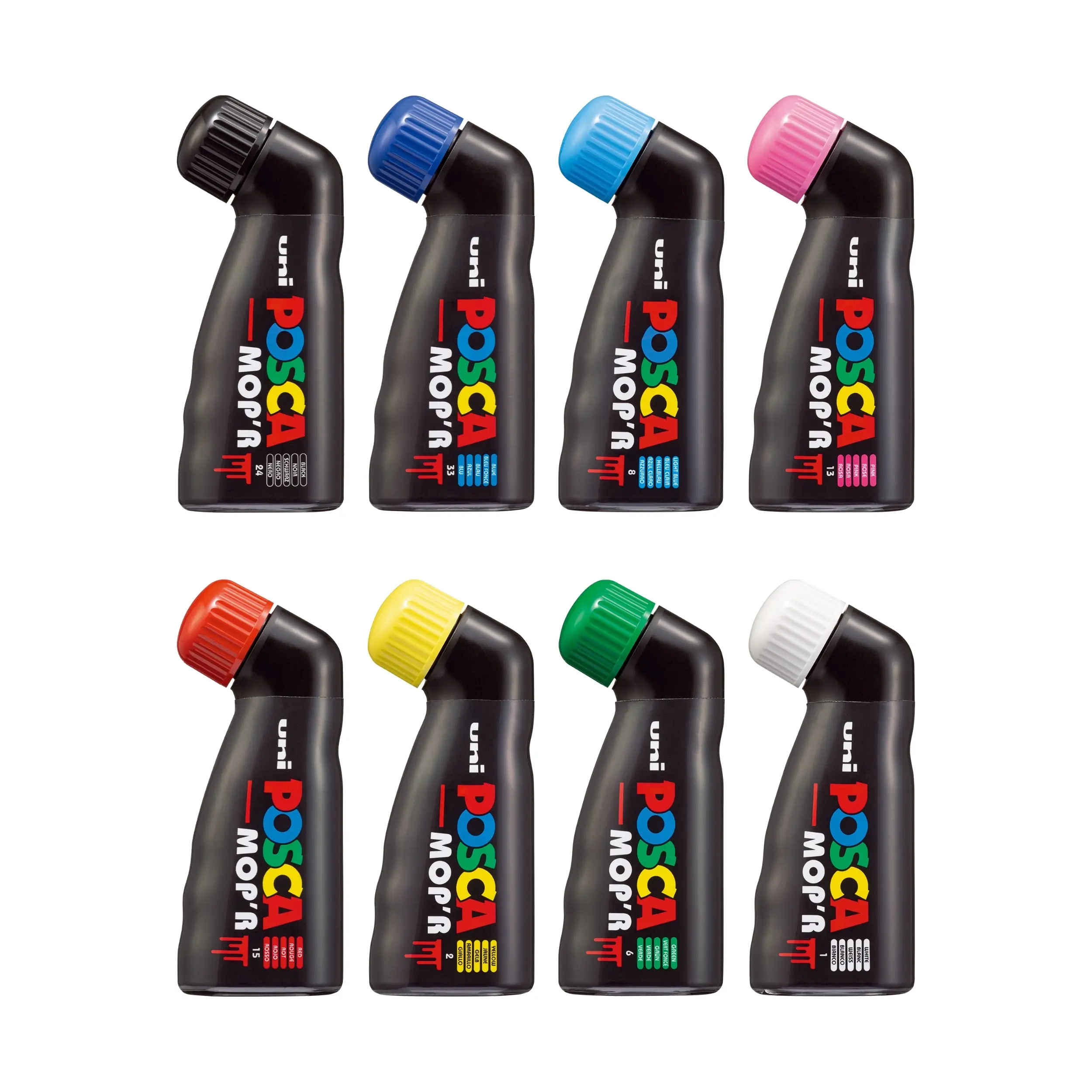uni® POSCA® MOP'R PCM-22 Water-Based Paint Markers, 8-Pack for Illustration, Art, Customization (Office Stationery Writing Tool)