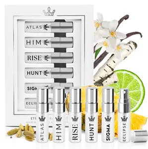 Eternal Discovery Set Men's Modern & Niche 6x3ml Sample Sprayers - Long-lasting - Clean Ingredients - Eternal Aventus - Eternal Him - Eternal Rise - Eternal Hunt - Eternal Sigma - Eternal Eclipse