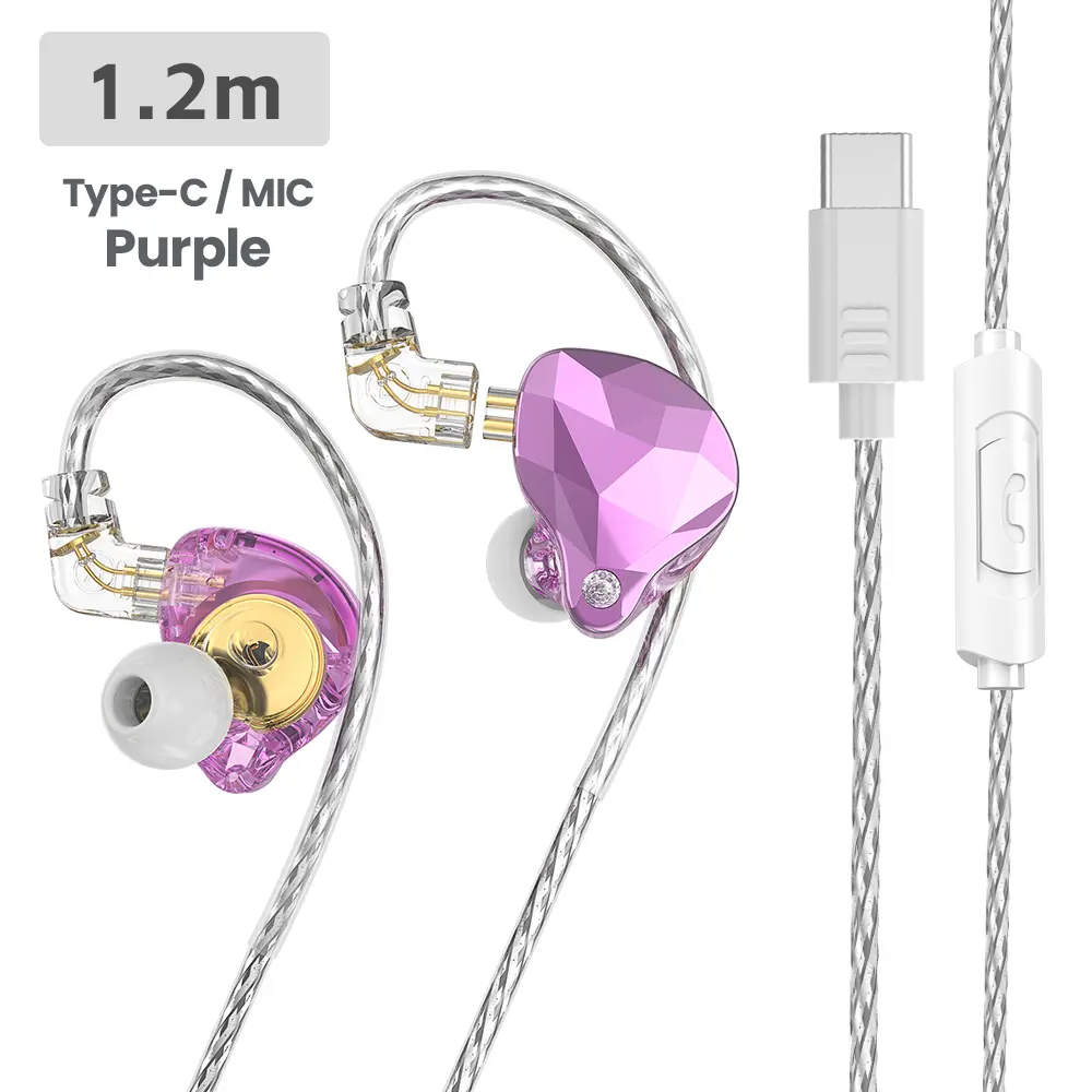 BlueWow X4 PRO Wired In-Ear Headphones - Spiral Comfort Fit Type-C Jack Wired Earphones with 11mm Driver Hi-Fi Stereo Sound, Noise Reduction, USB Compatibility, Multi-Devices Support for Cellphones, Tablets & Music Lovers (Not Water Resistant)
