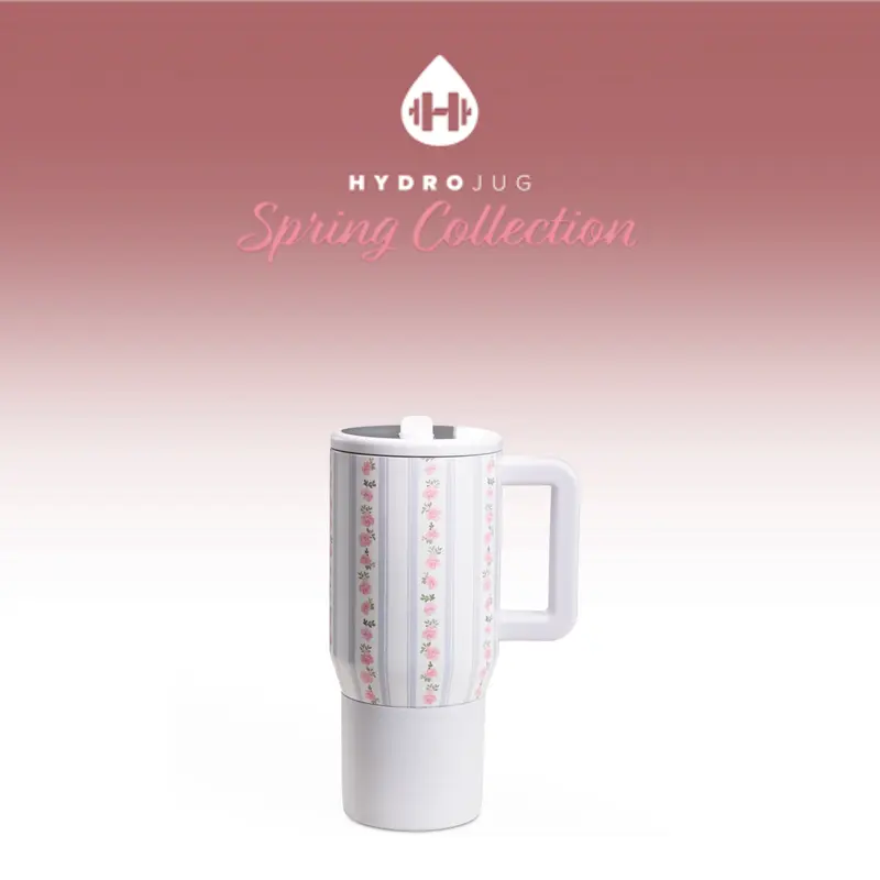 HydroJug Traveler | Leak-Proof Insulated Tumbler with Flip Straw & Cup Holder Fit Flasks Lid