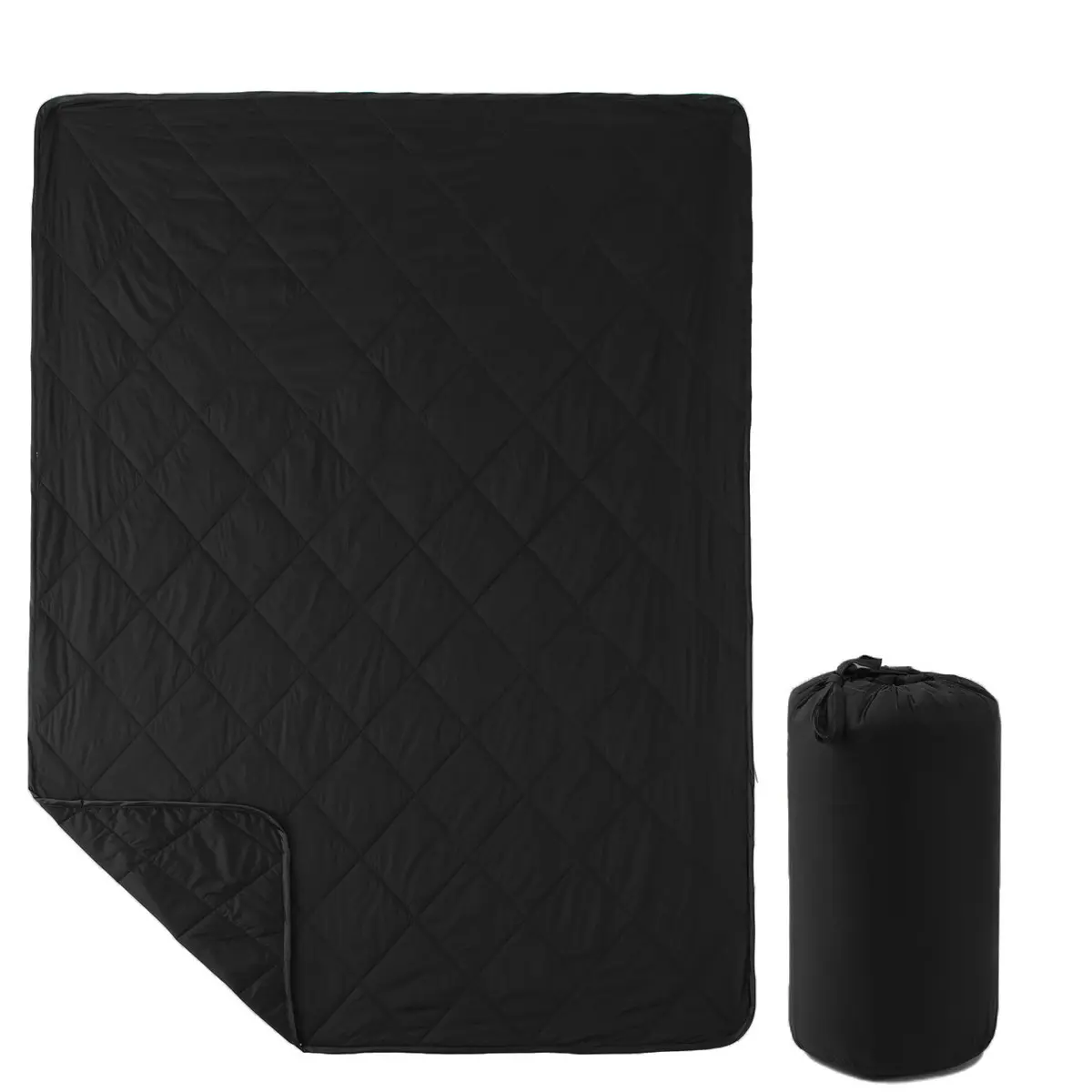 Camping Blanket - Puffy, Packable, Lightweight and Warm | Ideal for Outdoors, Travel, Stadium, Festivals, Beach, Hammock | Water-Resistant Camp Quilt, Camping Accessory, Outdoor Camping Supplies, Camping Gear