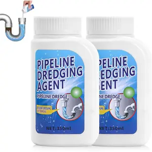 Pipeline Dredging Agent-Drain Clog Remover, 350ml Unblocker,Pipe Unclogger Sink,Unclog Clog And Sink Pipe Unblocker Powder (Pack of 2)