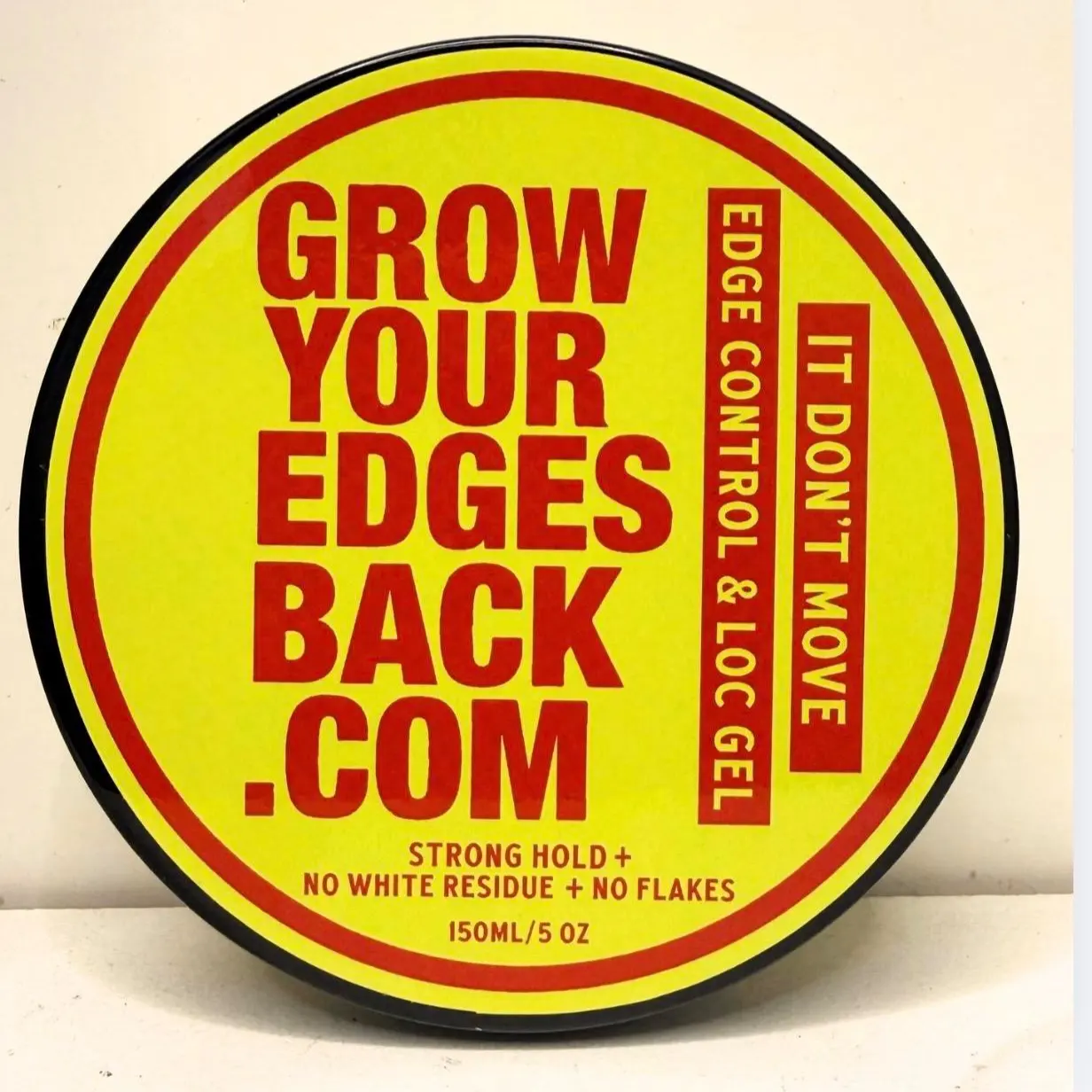 Edge Control & Loc Gel - Strong Hold, No White Residue, No Flakes, 150ml/5 oz, Infused with Argan Oil for Smooth, Flawless Hold - Nourishing
