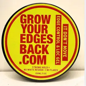 Edge Control & Loc Gel - Strong Hold, No White Residue, No Flakes, 150ml/5 oz, Infused with Argan Oil for Smooth, Flawless Hold - Nourishing