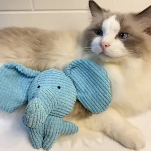 Durable Squeaky Elephant Toy, Anti-Bite Design, Teeth Cleaning for All Breeds, Perfect Holiday Gift for Small Medium Dogs