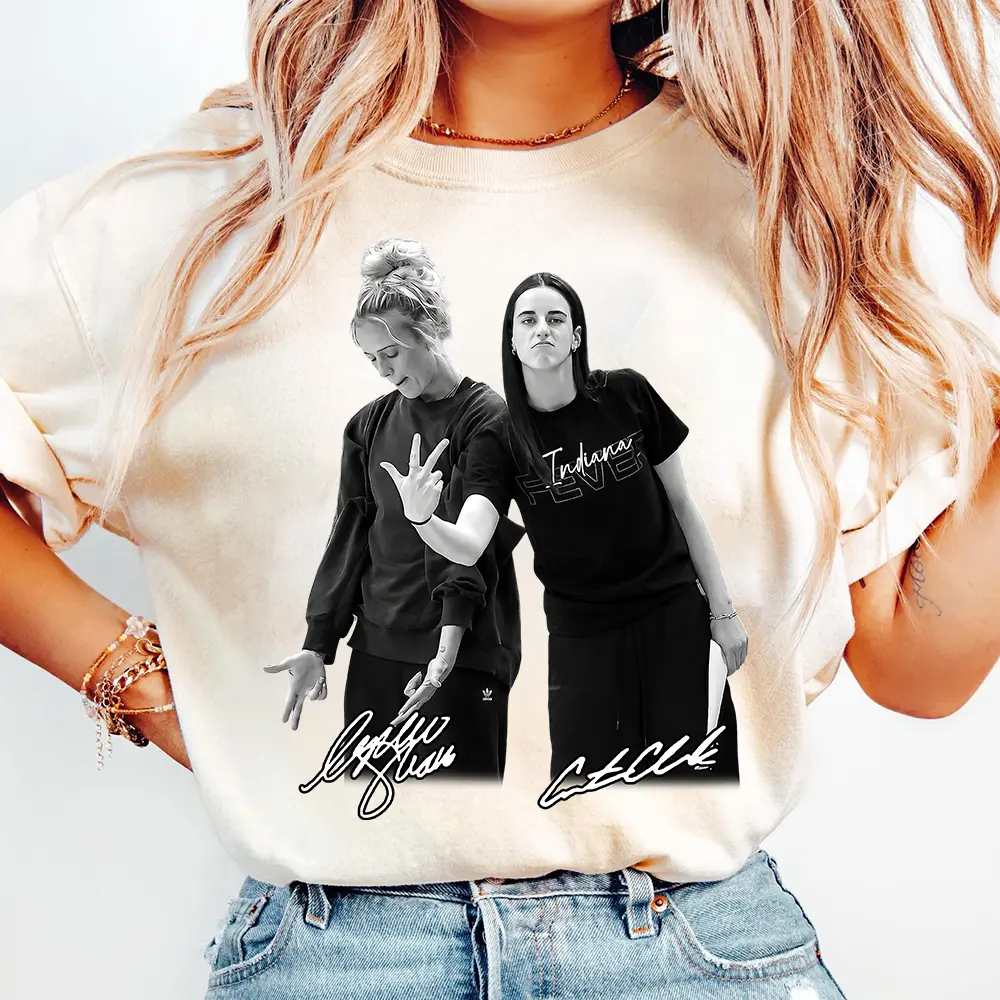 Women's Retro 90's Sophie Cunningham Caitlin Clark Graphic T-Shirt, Vintage Basketball Pure Cotton Tee, Breathable Regular Fit Machine Wash Gift For Women
