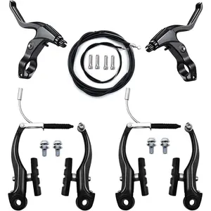 V-Type   Set, Complete Universal  Front and Rear MTB , Bicycle Brakes, Inner and Outer Cables, Include Brakes Lever Calipers Multi-Tool Wrenches
