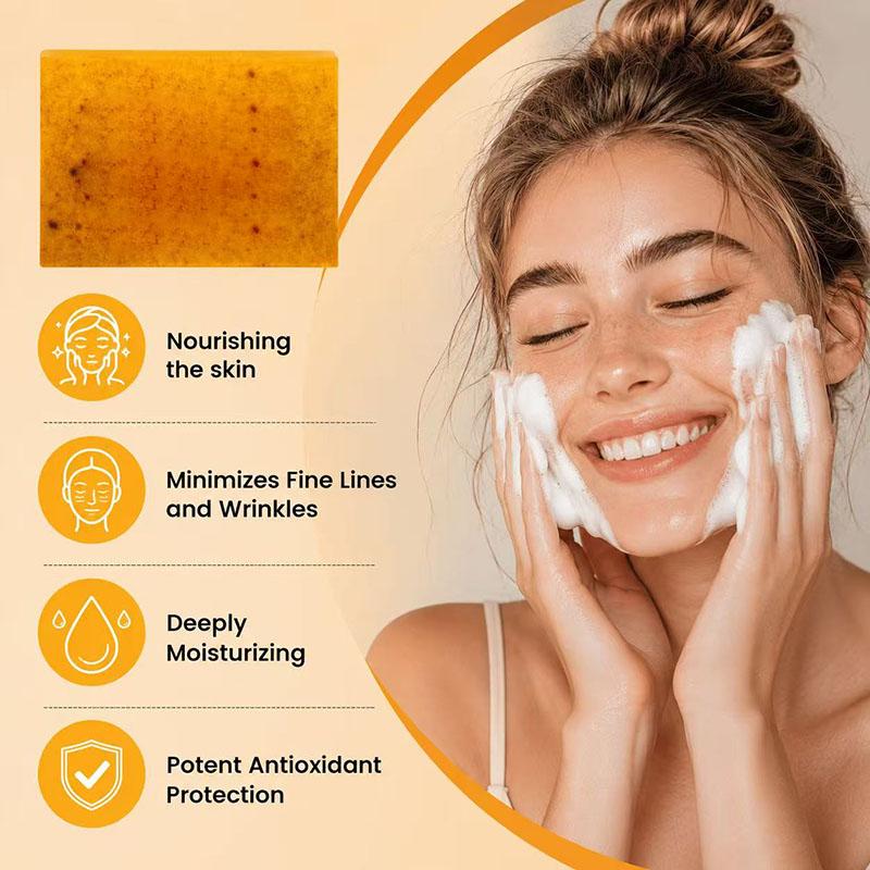 Turmeric Kojic Acid Soap Bar for Face & Body, Brightening Cleansing Soap, Moisturizing Nourishing Bath Soap, Daily Skincare Body Care, Natural Extract Beauty Bar #Summervibes