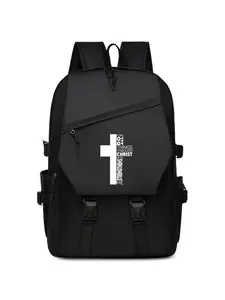 Fashionable Durable Cross Print Commuter Bag, Large Capacity Work Bag, Fits Computer Files Daily Essentials, Ideal for Sports Enthusiasts, Business Travel Backpack, Casual Backpack, Traveler Essentials Backpack