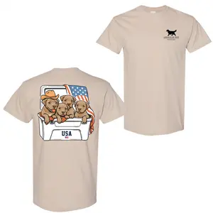 American Boy - Pitbull T-shirt, 2-sided Graphic Tees, Cute Dog Shirt for Men and Women, Menswear Streetwear, Casual Summer Top