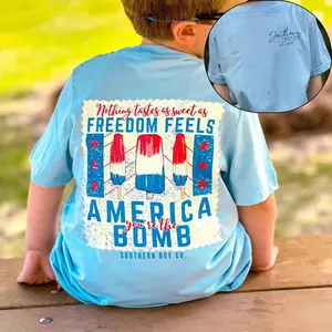 America Bomb Pops Youth and Adult T-Shirt, Nothing Tastes as Sweet as Freedom Feels, Independence Day July 4th Tee, Freedom Feels Graphic Shirt, Usa Flag Ice Cream Design, Patriotic Shirt, Youth Clothing, Holiday Shirt, Unisex Streetwear, Patriotic Gift