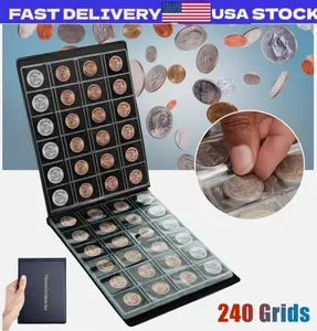 Coin Storage Book Collection, 240 Pockets Album Folder Holder for Penny Quarters