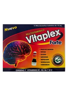 Multivitaminico Vitaplex Forte Con Gingseng - Soporte Cerebral - Caja Grande Bebible - Ginseng Supplement