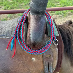 Piggin String 6ft, Calf Tie Down, Braided Get Down Rope, Braided Paracord Piggin String Tie Down Rope, Cowboy Accessory Rope