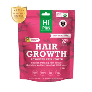 HiPlus Hair Growth Accelerator – Beauty Vitamin Healthcare–For Thicker,Nourishes Thinning&Loss,With Proprietary Collagen Complex, Biotin, Clinically Proven for Visibly Thicker Hair and Scalp Coverage,Dermatologist Recommended 45-Day Supply