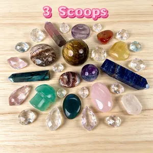 3 Scoops-Mystery Crystal Scoop with Healing Stones, Rare Crystals Surprise, Perfect for Gifts & Collectors