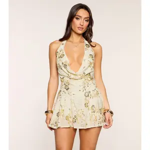Birthday Behavior Sequin Halter Romper