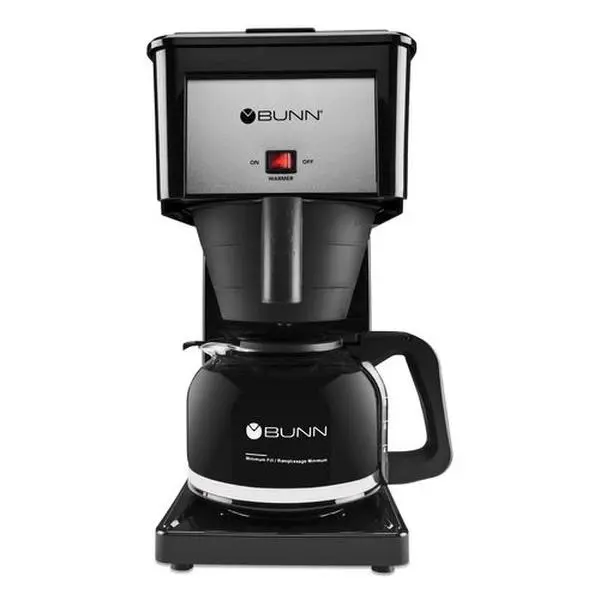 Bunn-O-Matic 383000063 Speed Crew Rapid Brewer Drip Coffee Maker - Black, Stainless Steel Water Tank, Brews 10 Cups in 4 Minutes, Exclusive Sprayhead Design, Brews Ten Cups In Four Minutes