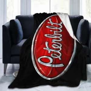 Retro style PETERBILT theme print super soft flannel blanket, multi-purpose warm and comfortable living room office sofa travel Cartoon Blanket Halloween and Christmas Gifts sizes 60*80,30*40(baby ),40*50(kids),50*60