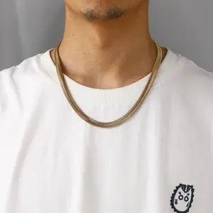 Herringbone Chain Necklace Fashion Chain Necklace Neutral Stainless Steel